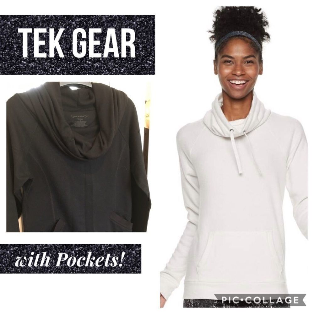 S- Tek gear cowl neck Yoga sweatshirt